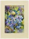 tytu: Niebieska hortensja z motylem ( Sprzedana )